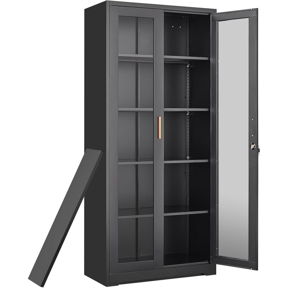 Curio Display Cabinet with Gla - đánh giá và giá Storage