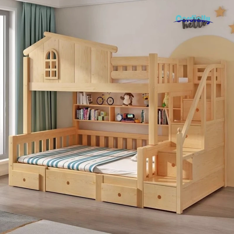150x200cm King Size Kids Bed S - đánh giá và giá Bunk Bed With Stairs And Slide