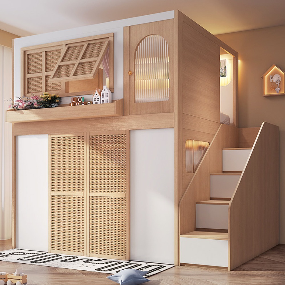 Bunk Bed with Separate Privacy - đánh giá và giá Bunk Bed With Stairs And Slide